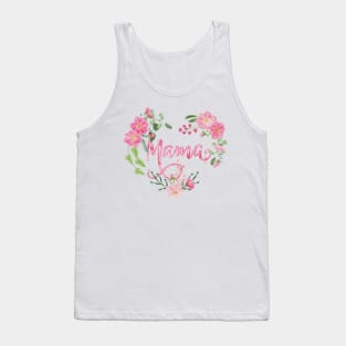 Mama floral heart Tank Top